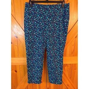 Talbots Floral Chatham Ankle Size12P Slim Leg Sits at waist Nwt (7010)